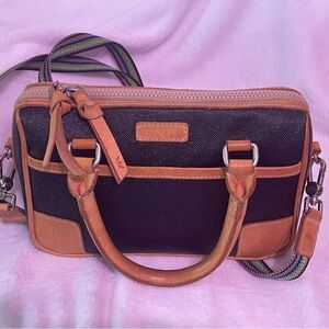 Consuela Black and Tan Crossbody Bag